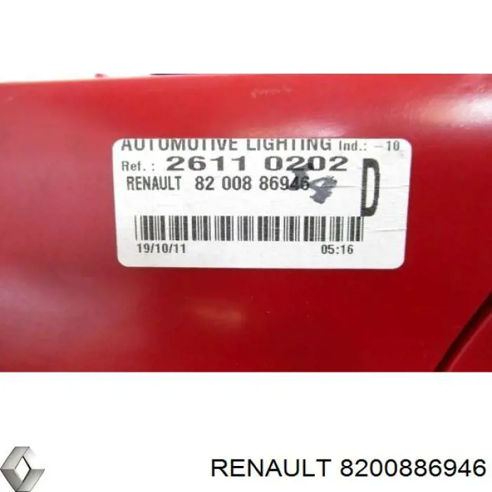 Comprar 8200886946 Renault (RVI) Piloto trasero derecho
