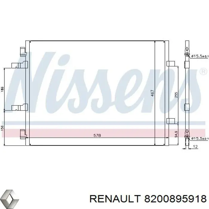 Comprar 8200895918 Renault (RVI) Condensador de aire acondicionado