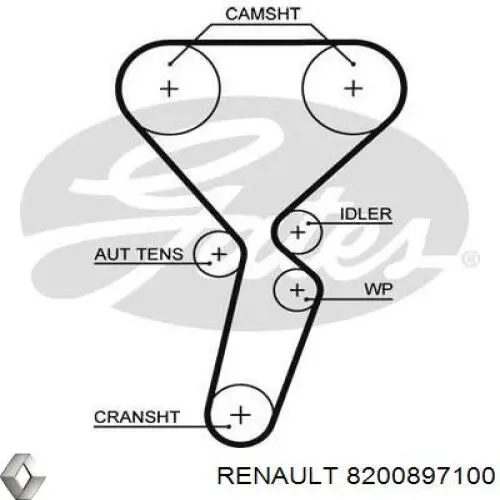 8200897100 Renault (RVI) correa distribucion