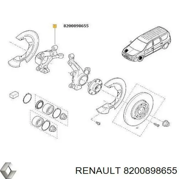 Mangueta delantera derecha Renault (RVI) 8200898655 precio, desde 75,20 EUR