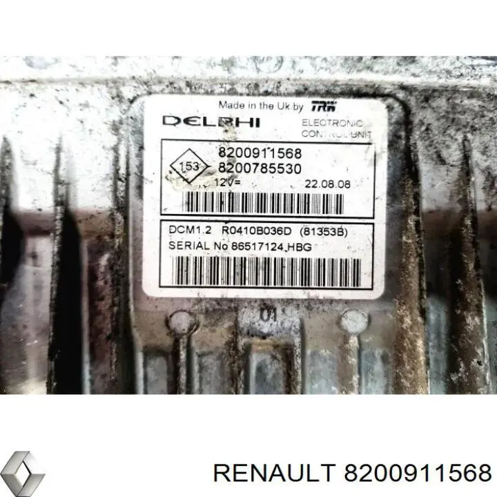 Unidad de control del motor  Renault (RVI) 8200911568 precio, desde 135,04 EUR