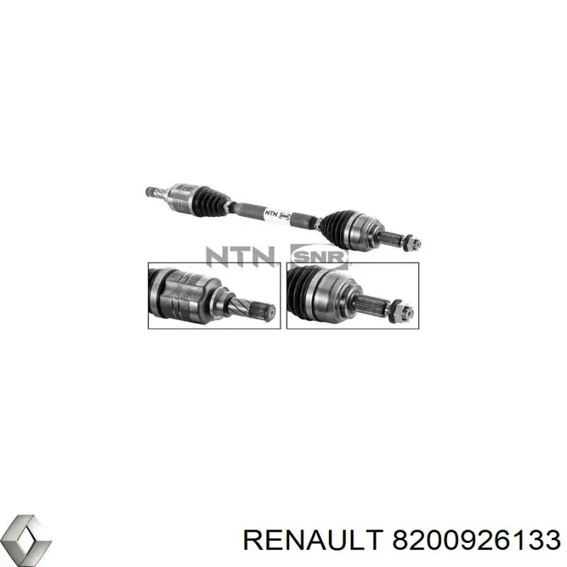 8201187936 Renault (RVI) árbol de transmisión delantero izquierdo