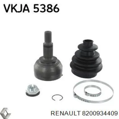 8200934409 Renault (RVI) árbol de transmisión delantero derecho