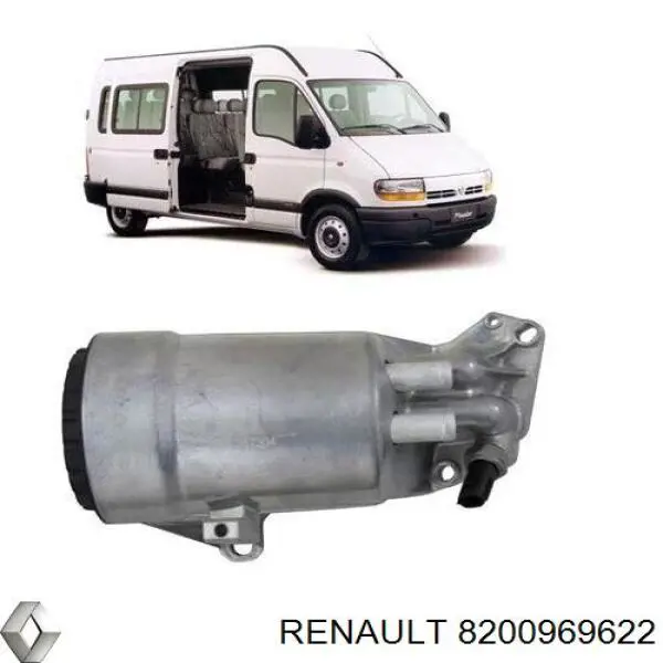 Portafiltro de aceite 8200969622 Renault (RVI)