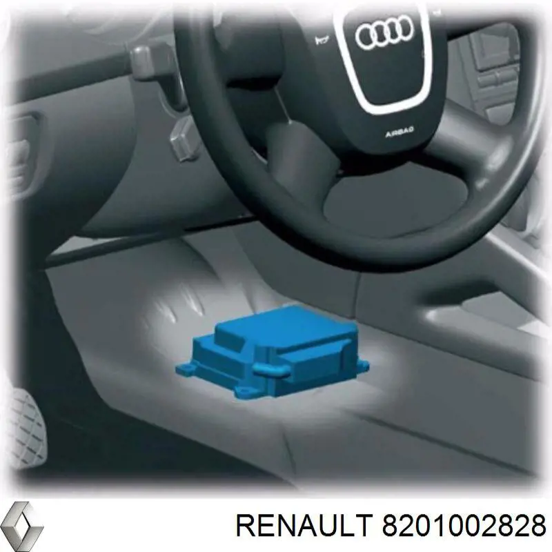 8201002828 Renault (RVI) procesador del modulo de control de airbag