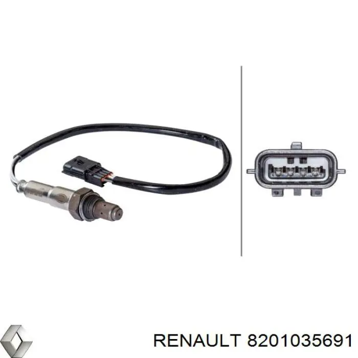 8201035691 Renault (RVI) sonda lambda sensor de oxigeno para catalizador