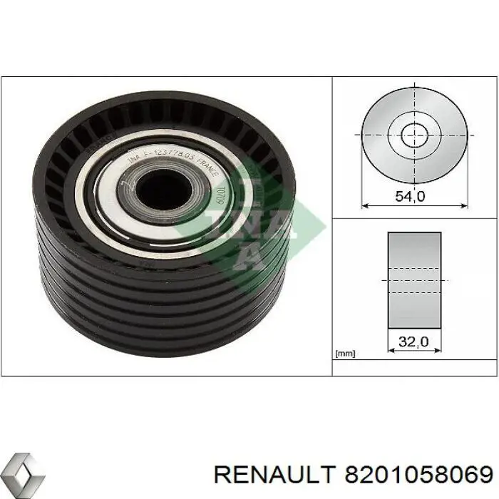 Comprar 8201058069 Renault (RVI) Polea correa distribución