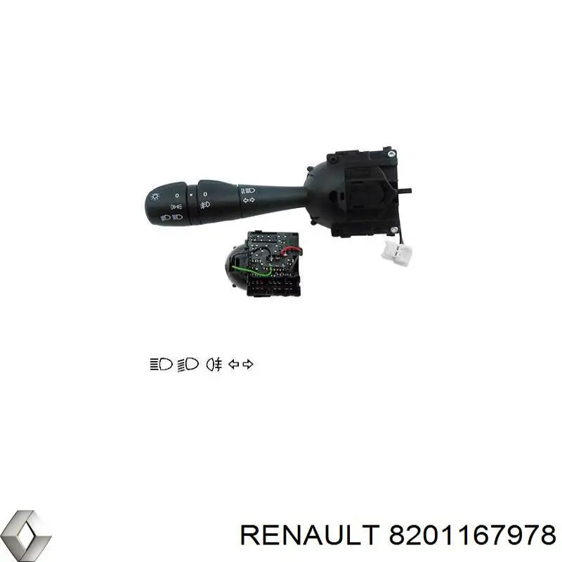 8201167978 Renault (RVI) conmutador en la columna de dirección izquierdo