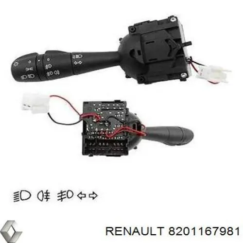 8201167981 Renault (RVI) conmutador en la columna de dirección izquierdo