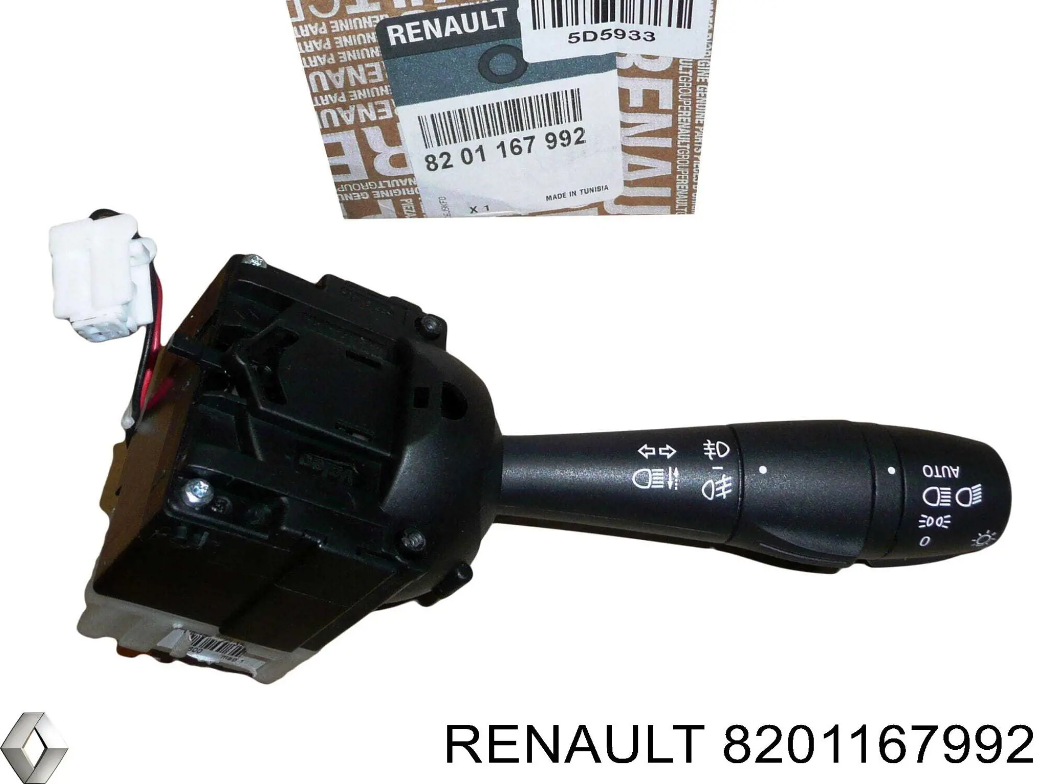 8201167992 Renault (RVI) conmutador en la columna de dirección izquierdo