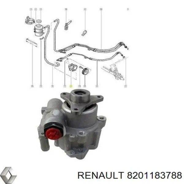 8201183788 Renault (RVI) Bomba hidráulica de dirección
