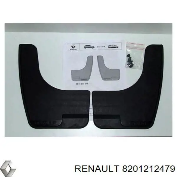 8201212479 Renault (RVI) faldillas guardabarros traseros