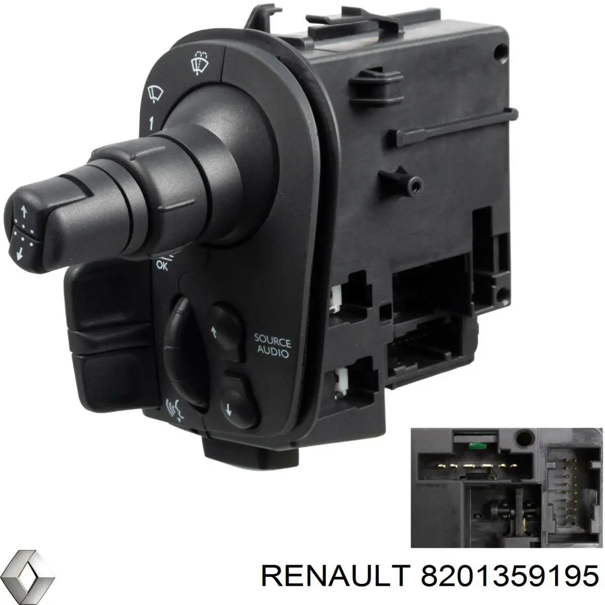 8201359195 Renault (RVI) conmutador en la columna de dirección derecho