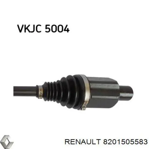 8201505583 Renault (RVI) árbol de transmisión delantero derecho