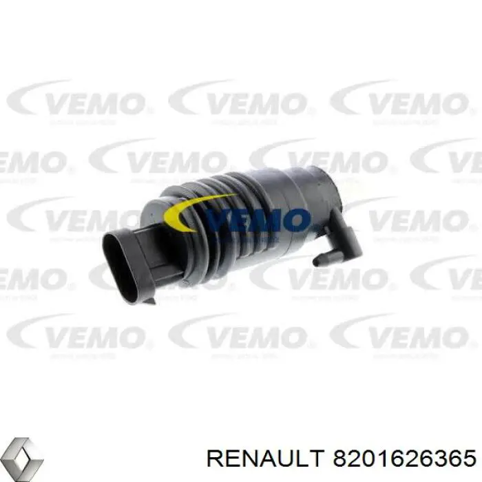 8201626365 Renault (RVI) bomba de agua limpiaparabrisas, delantera
