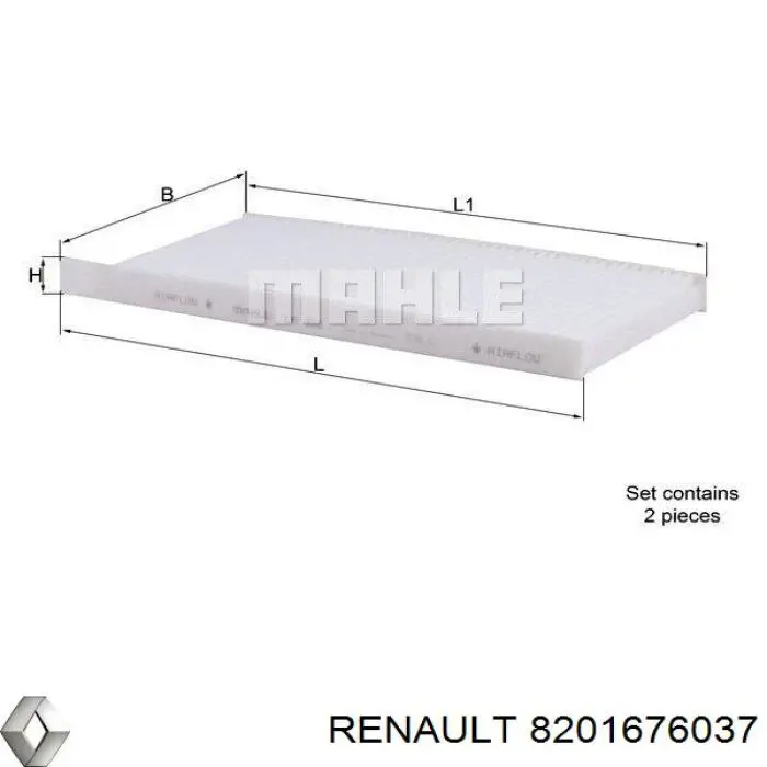 8201676037 Renault (RVI) Filtro antipolen