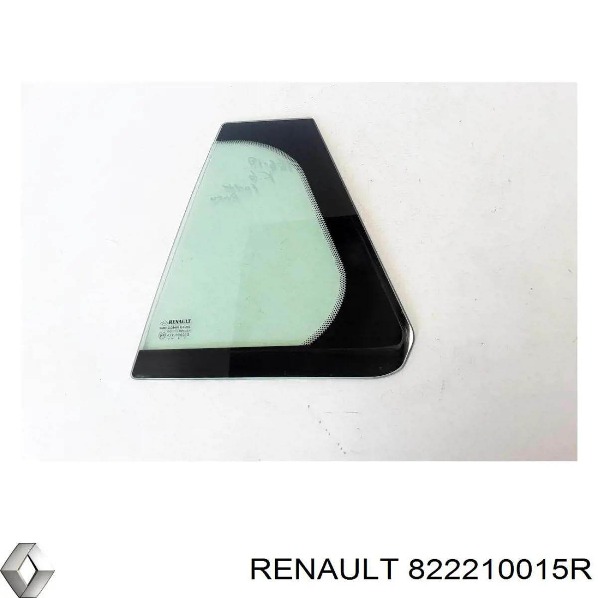 822210015R Renault (RVI) ventanilla lateral de la puerta trasera izquierda