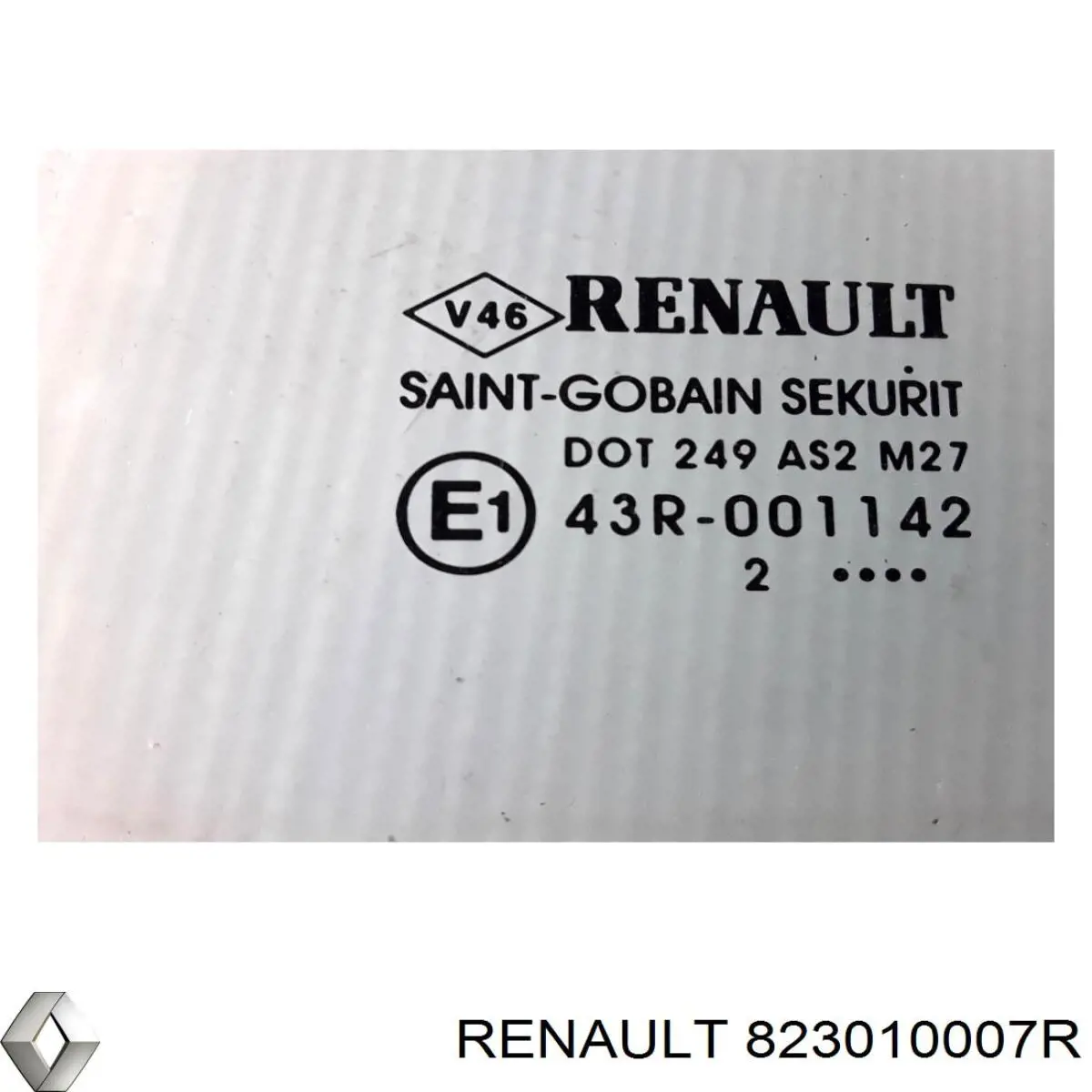 823010007R Renault (RVI) luna de puerta trasera izquierda