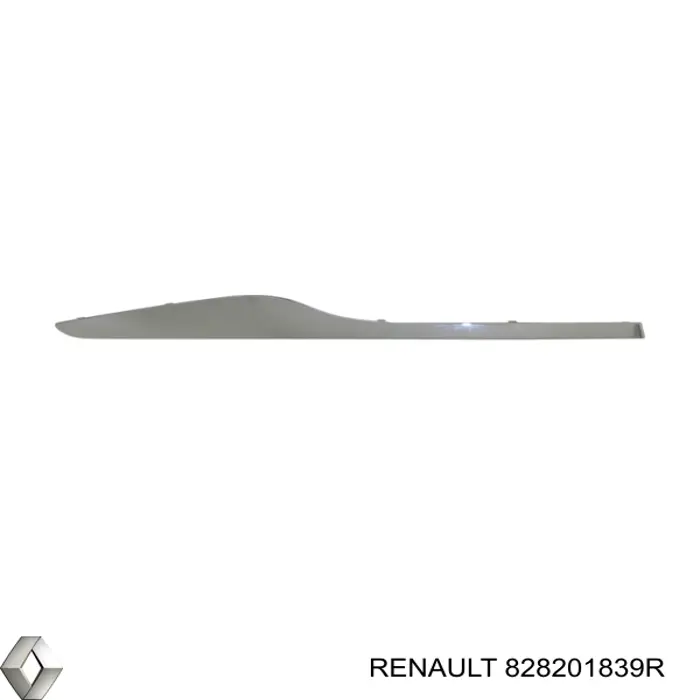 828201839R Renault (RVI) Listón embellecedor de puerta trasera derecha