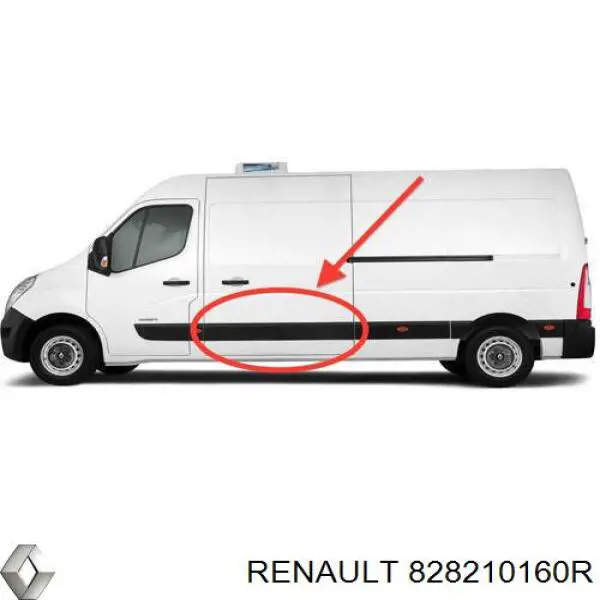 Comprar 828210160R Renault (RVI) Moldura de puerta corredera
