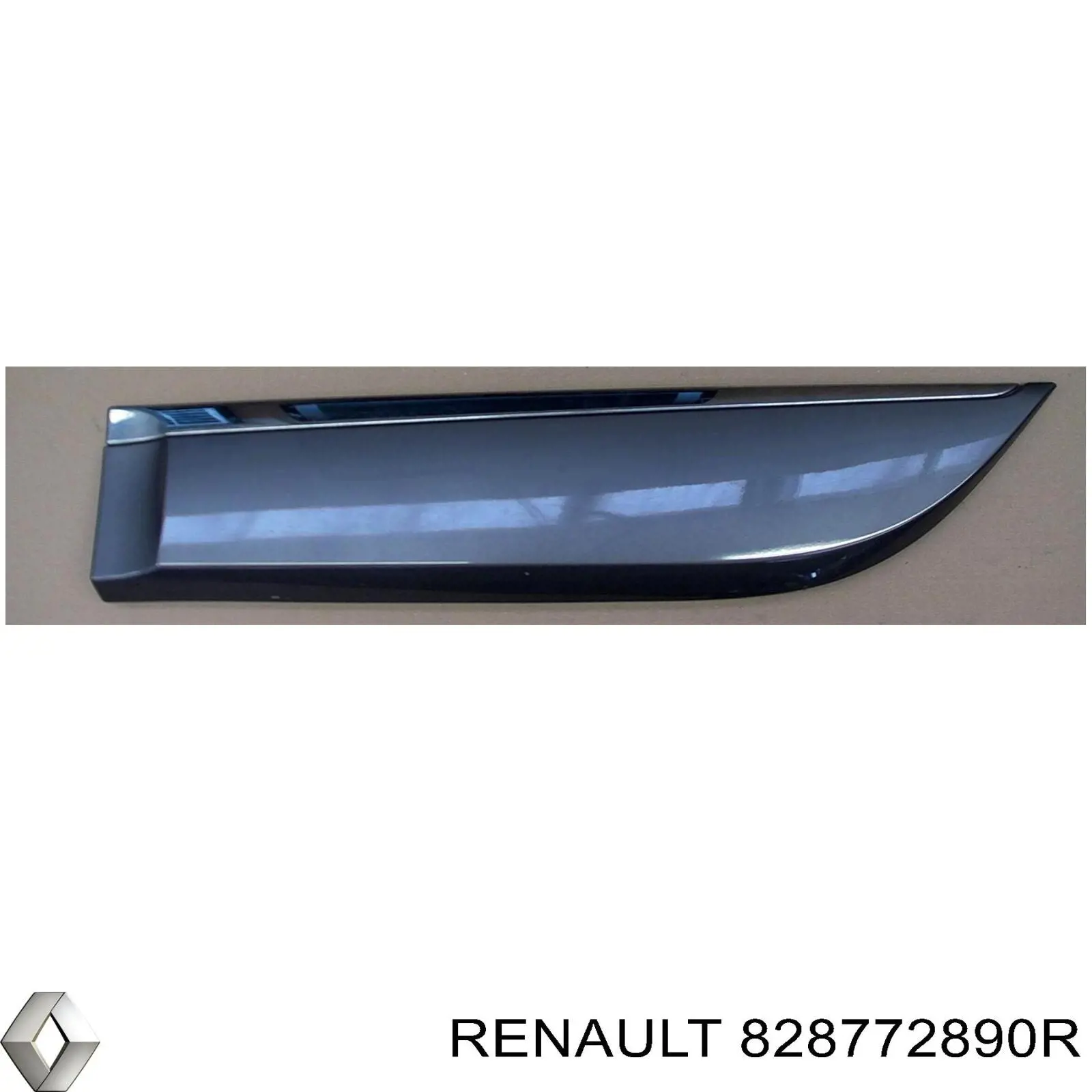 828772890R Renault (RVI) Moldura inferior de puerta trasera izquierda