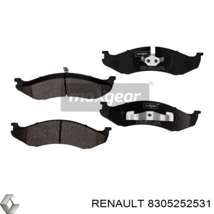 8305252531 Renault (RVI) pastillas de freno delanteras