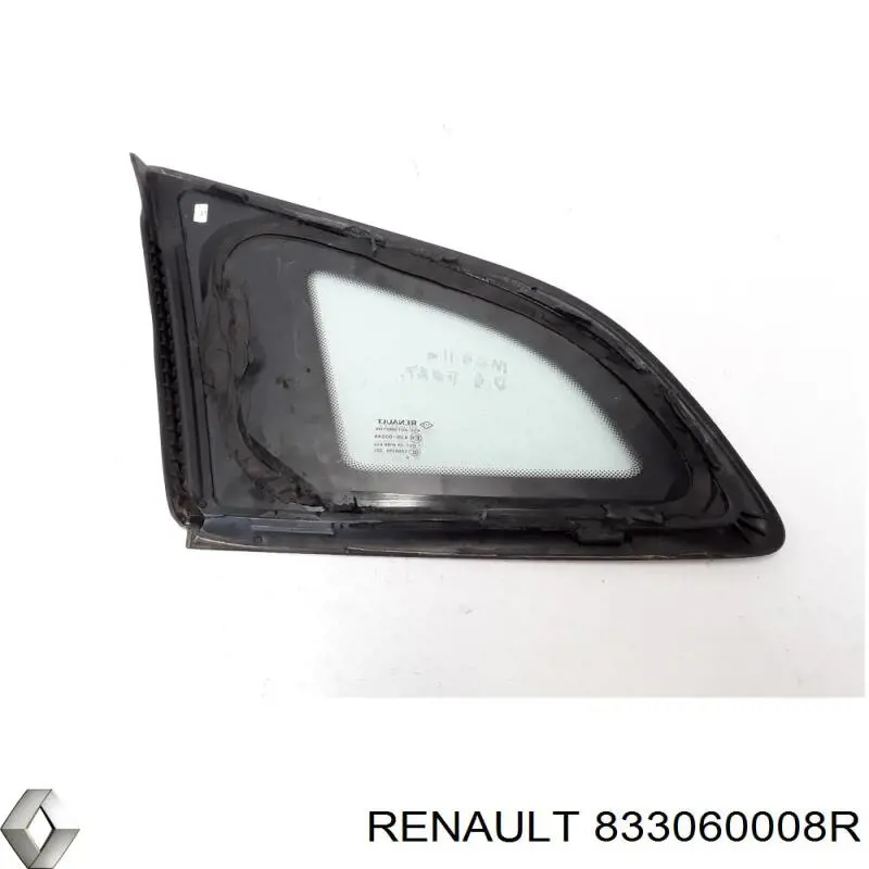 833060008R Renault (RVI) ventanilla costado superior derecha (lado maletero)