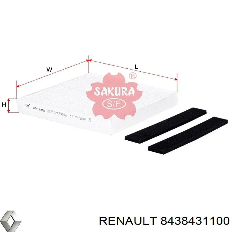 Comprar 8438431100 Renault (RVI) Filtro de aire del habitáculo