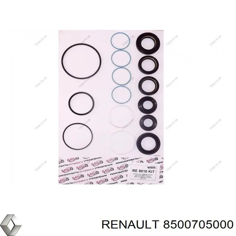 8500705000 Renault (RVI) cremallera de dirección