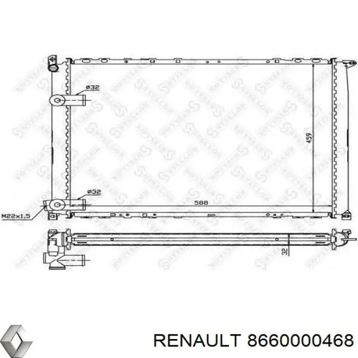 8660000468 Renault (RVI) radiador