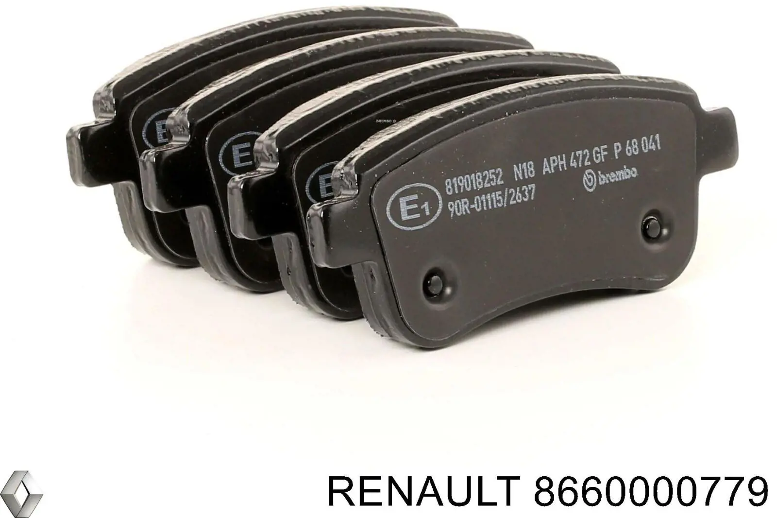 Pastillas traseras de freno Renault (RVI) 8660000779 precio, desde 22,35 EUR