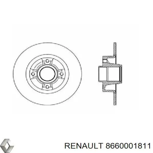 Disco de freno trasero Alfa Romeo 33 905