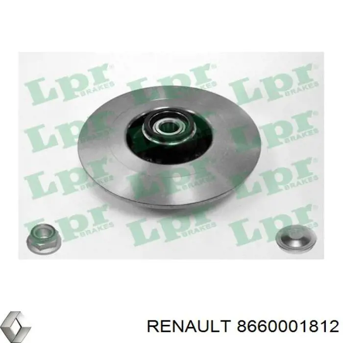 Disco de freno trasero Renault (RVI) 8660001812 precio, desde 72,35 EUR