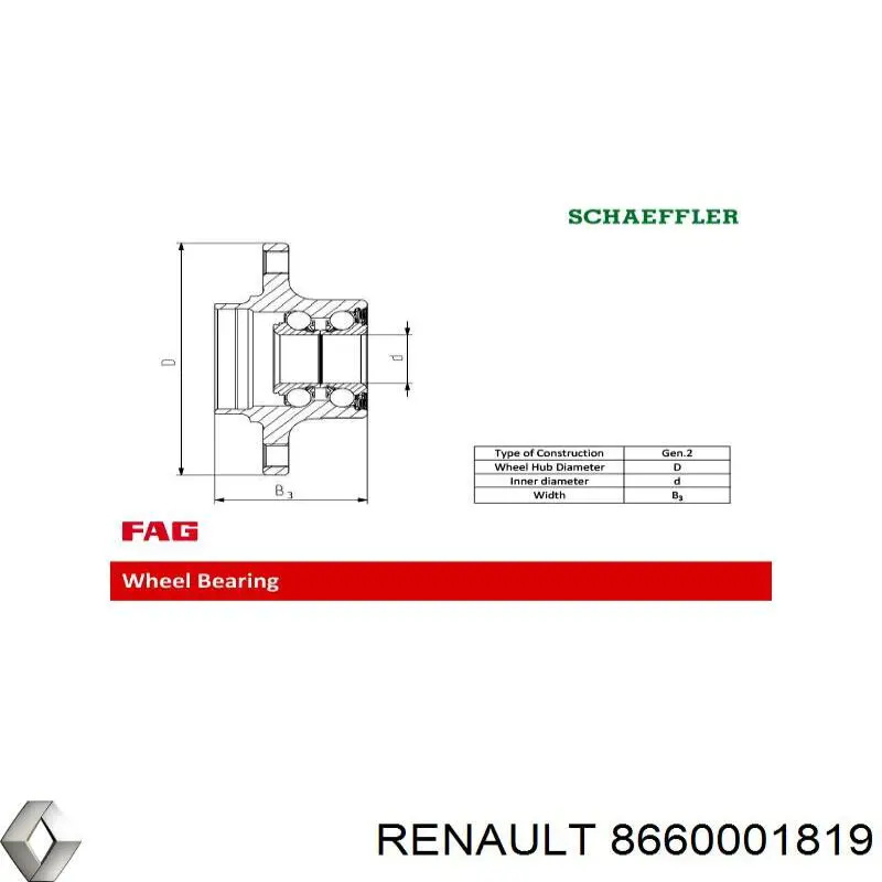 Comprar 8660001819 Renault (RVI) Cojinete de rueda trasero