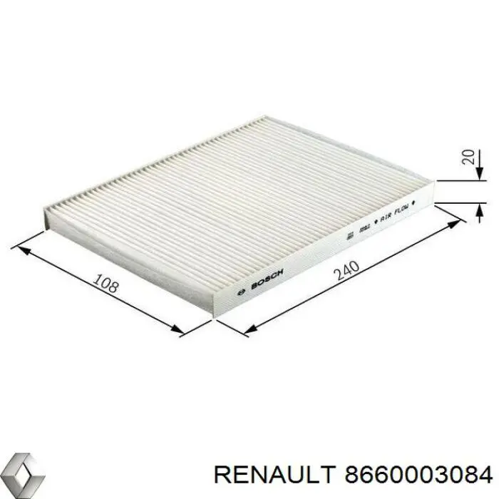Comprar 8660003084 Renault (RVI) Filtro de aire del habitáculo