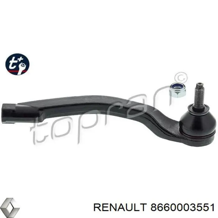 8660003551 Renault (RVI) rótula barra de acoplamiento exterior