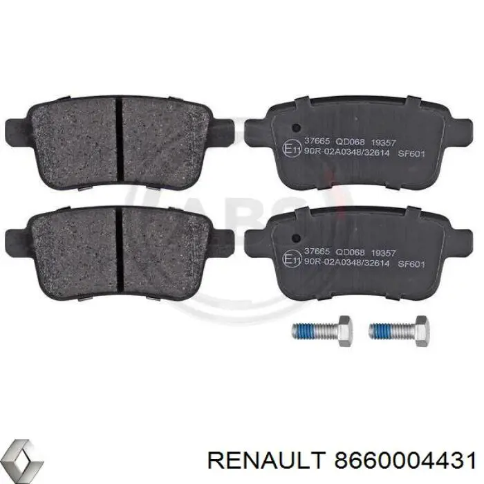 Pastillas de freno traseras 8660004431 Renault (RVI)
