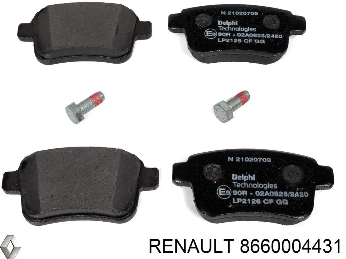 Pastillas traseras Renault (RVI) 8660004431