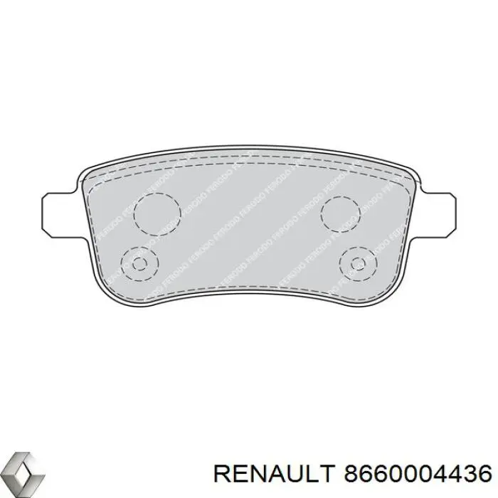 8660004436 Renault (RVI) pastillas de freno traseras