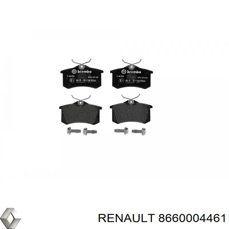 Pastillas traseras de freno Renault (RVI) 8660004461 precio, desde 22,69 EUR