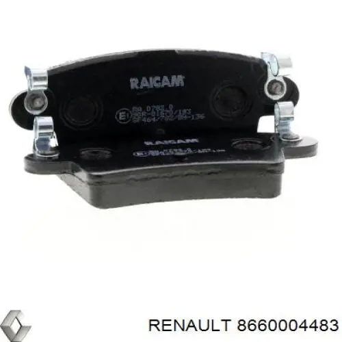 8660004483 Renault (RVI) pastillas de freno traseras