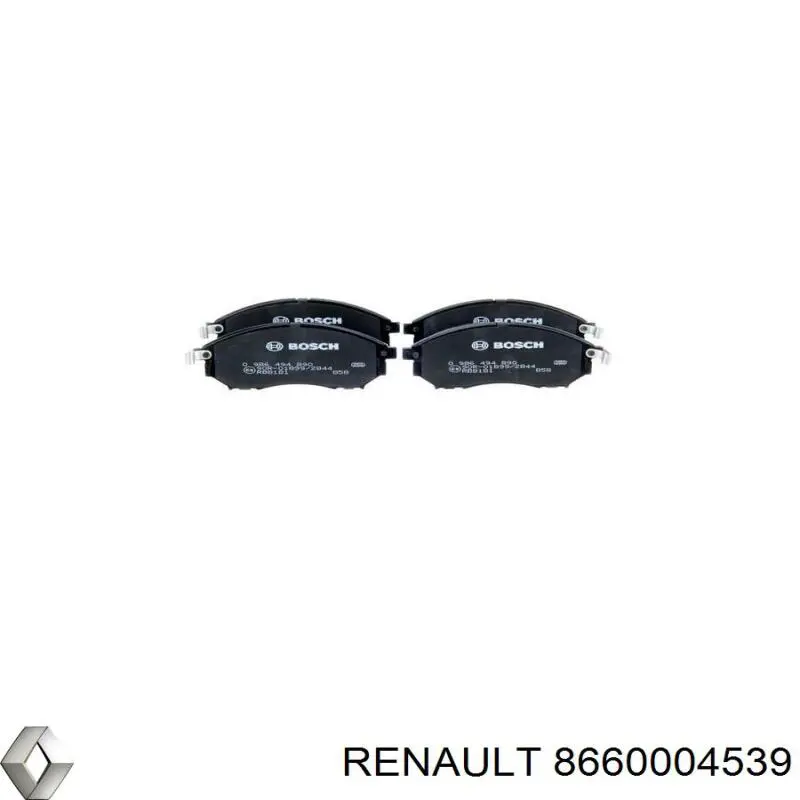 8660004539 Renault (RVI) pastillas de freno delanteras