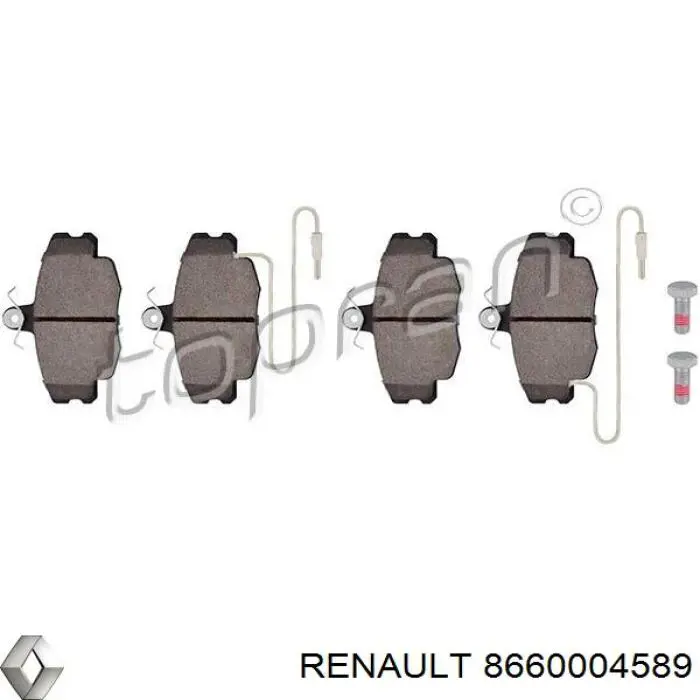 Pastillas de freno delanteras Renault (RVI) 8660004589