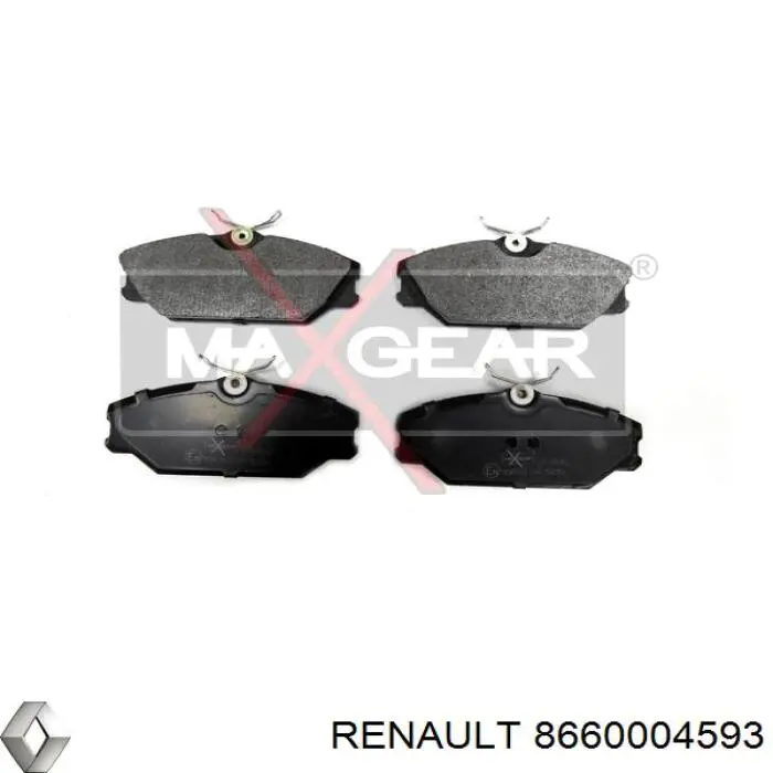 8660004593 Renault (RVI) pastillas de freno delanteras