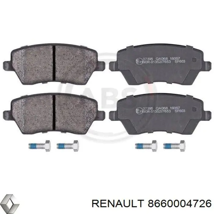 8660004726 Renault (RVI) pastillas de freno delanteras