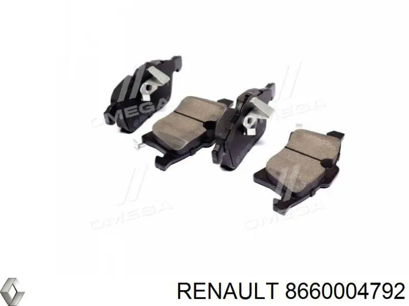 8660004792 Renault (RVI) pastillas de freno delanteras
