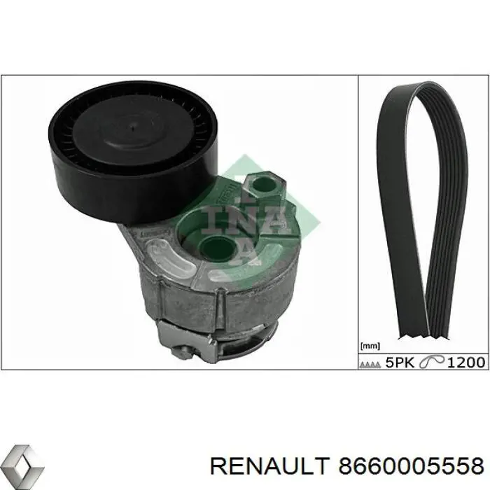 8660005558 Renault (RVI) tensor de correa poli v