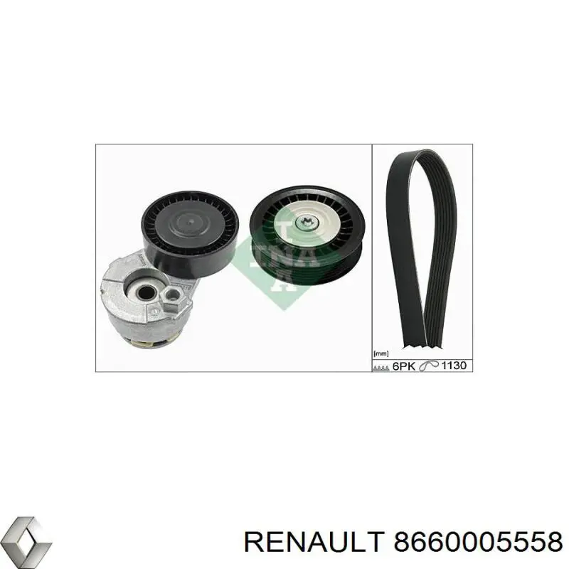 Comprar 8660005558 Renault (RVI) Tensor de correa poli V 