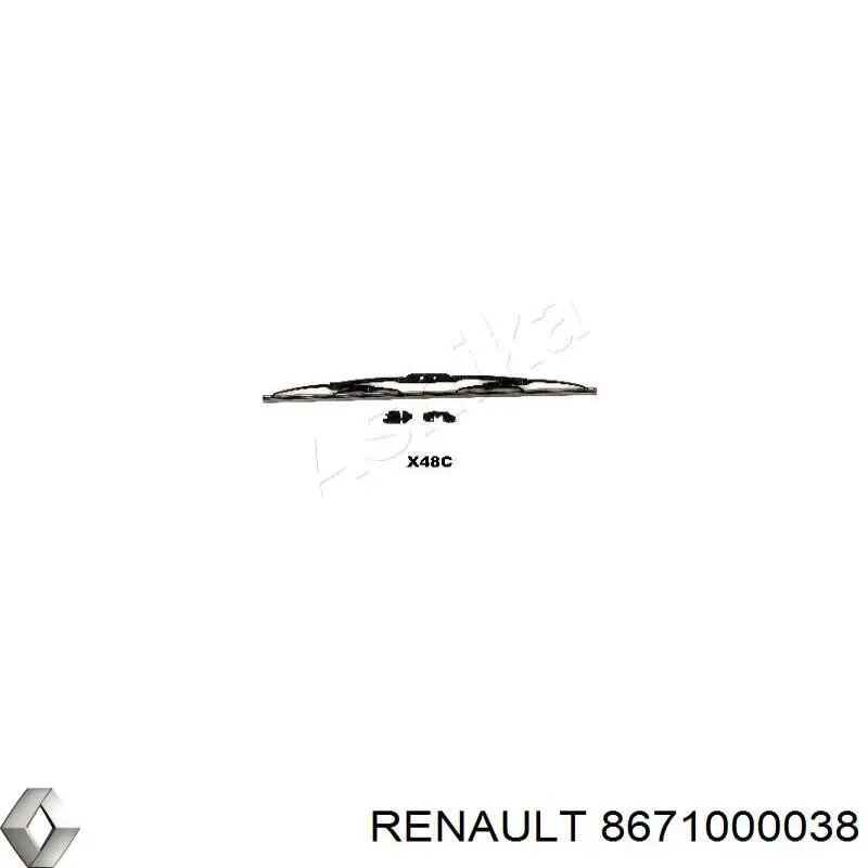 Comprar 8671000038 Renault (RVI) Escobilla del limpiaparabrisas del lado del conductor