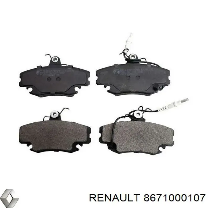 8671000107 Renault (RVI) pastillas de freno delanteras